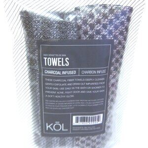 Donnamax KŌL 5302 Charcoal Infused Exfoliating Towels - Lot Of Four (4)
